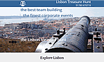 Image: Lisbon treasure hunt website, team building and corporate events.